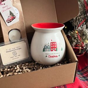 Kerstcadeaubox met waxmeltbrander, theelichtje en waxmelts - Paris