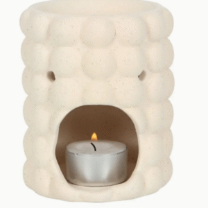 Crèmekleurige bubbel waxmeltbrander – Haven & Glow